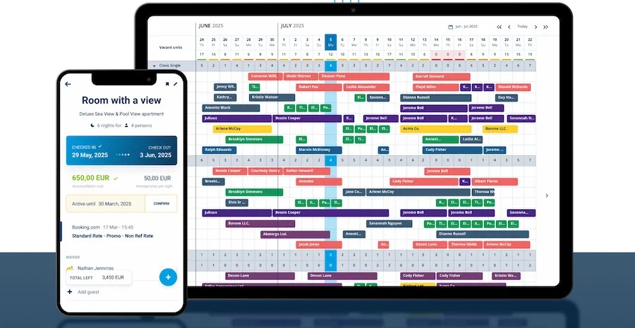 PMS channel manager calendar